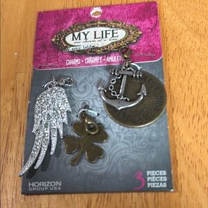 My Life Charm Set with Anchor and Clover